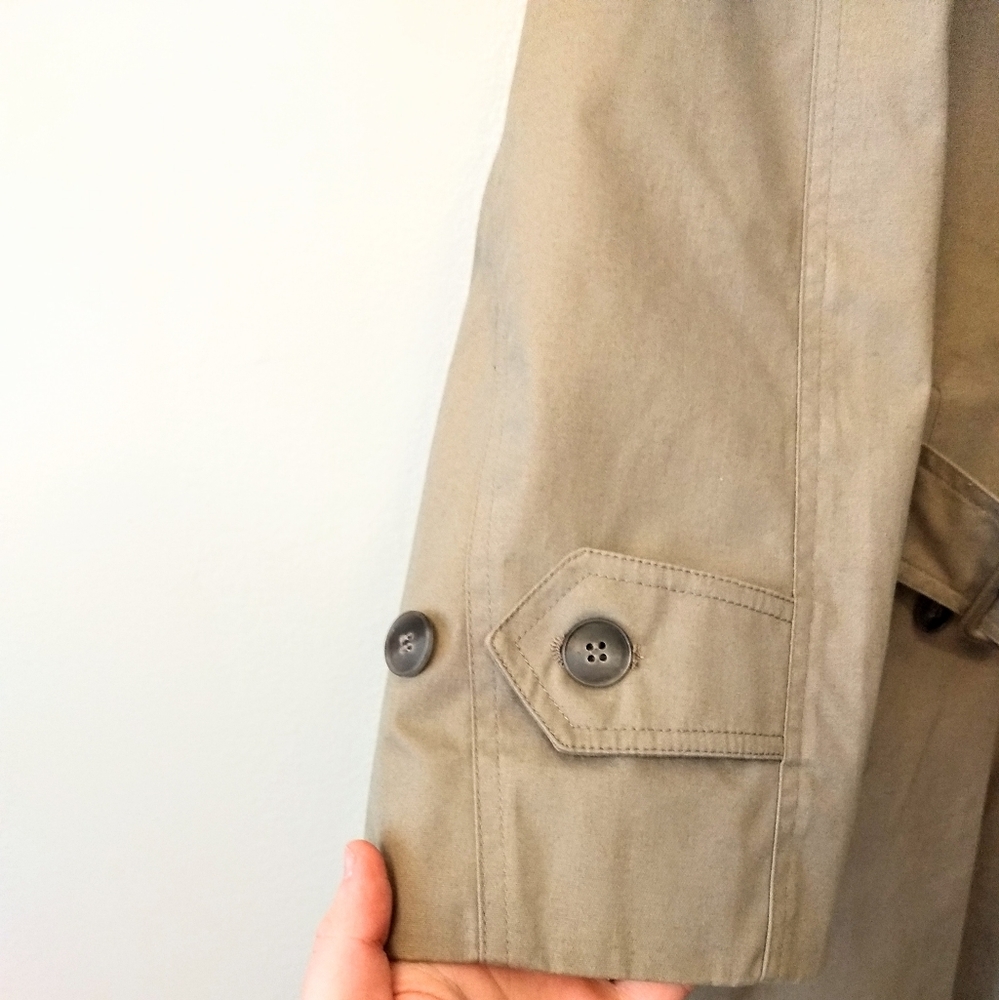 Towne by London Fog Double Breast Mens Trench Coat - Picture 5 of 16